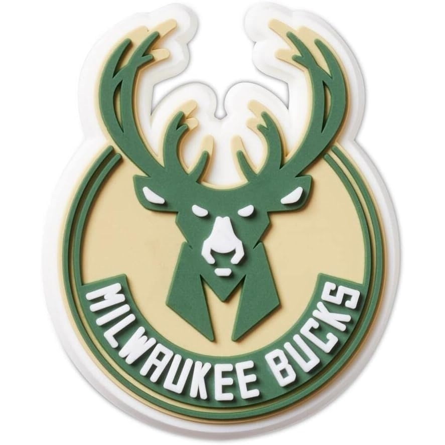 image:imageCrocs UnisexAdult Jibbitz Shoe Charms  NBA Basketball Team Shoe Charm Singles Sports Charms for Boys and GirlsMilwaukee Bucks