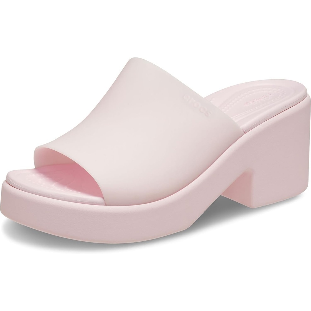 image:imageCrocs Womens Brooklyn Slide Heel SandalsPink Milk