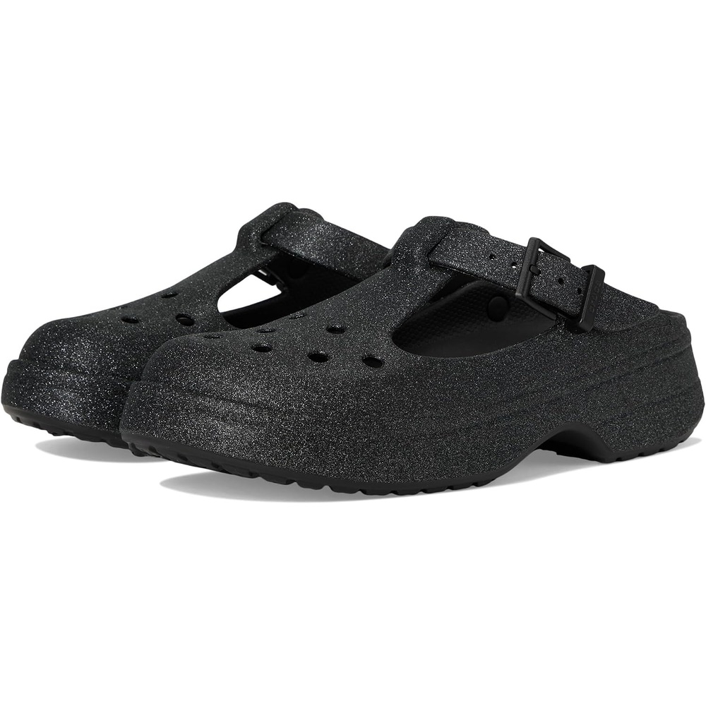 image:imageCrocs Womens Classic Mary Jane Clogs Casual ShoesBlack Glitter