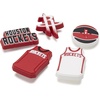 Crocs Jibbitz Shoe Charms, NBA Basketball Teams Sports Collection Multi Packs(Houston Rockets)