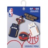 Crocs Jibbitz Shoe Charms, NBA Basketball Teams Sports Collection Multi Packs(New Orleans Pelicans)