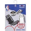 Crocs Jibbitz Shoe Charms, NBA Basketball Teams Sports Collection Multi Packs(San Antonio Spurs)