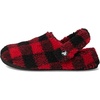 Crocs Kids’ Classic Cozzzy Slippers | Casual Slippers(Buffalo Plaid/Black/Varsity Red)