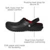 Crocs Kids’ Classic Holiday Lined Clogs(Buffalo Plaid/Black/Varsity Red 1)