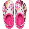 Crocs Kids’ Classic Lined Kids Clog | Casual Shoes(Electric Pink/Multi Marbled Tie-dye)