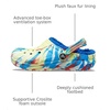 Crocs Kids’ Classic Lined Kids Clog | Casual Shoes(Sulphur/Multi Marbled Tie-dye)