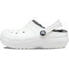 Crocs Kids’ Classic Lined Kids Clog | Casual Shoes(White/Grey)