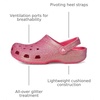 Crocs Unisex Classic Clogs – Glitter Dragon Fruit Men 7 Women 9 Medium | Casual Shoes
