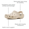 Crocs Unisex-Adult Classic Clog, Clogs for Women and Men(Frappé)