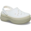Crocs Unisex-Adult Classic Stacked Clogs Platform Platform | Casual Shoes(Chalk)