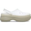 Crocs Unisex-Adult Classic Stacked Clogs Platform Platform | Casual Shoes(Chalk)