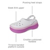 Crocs Unisex-Adult Classic Stacked Clogs Platform Platform | Casual Shoes(Grapeberry)
