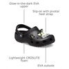 Crocs Unisex-Child Classic Glow in the Dark Clogs (Little Kid/Big Kid)(Black Cat)