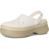 Crocs Unisex-Adult Classic Stacked Clogs Platform Platform | Casual Shoes(Chalk)
