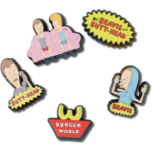 Crocs Jibbitz 5-Pack Trendy Shoe Charms | Jibbitz for Crocs(Beavis and Butthead)