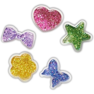 Crocs Jibbitz Girls’ Favorites Shoe Charm Packs(Squishy Glitter Shapes)