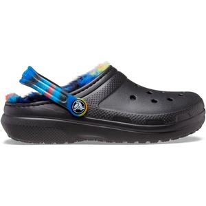Crocs Kids’ Classic Lined Kids Clog | Casual Shoes(Black/Multi)