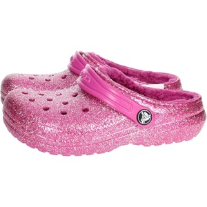 Crocs Kids’ Classic Lined Kids Clog | Casual Shoes(Fuchsia Fun/Multi)