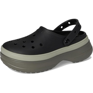 Crocs Unisex-Adult Classic Stacked Clogs Platform Platform | Casual Shoes(Black)