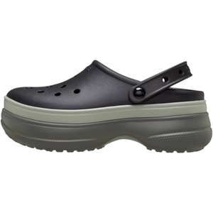 Crocs Unisex-Adult Classic Stacked Clogs Platform Platform | Casual Shoes(Black/Black)