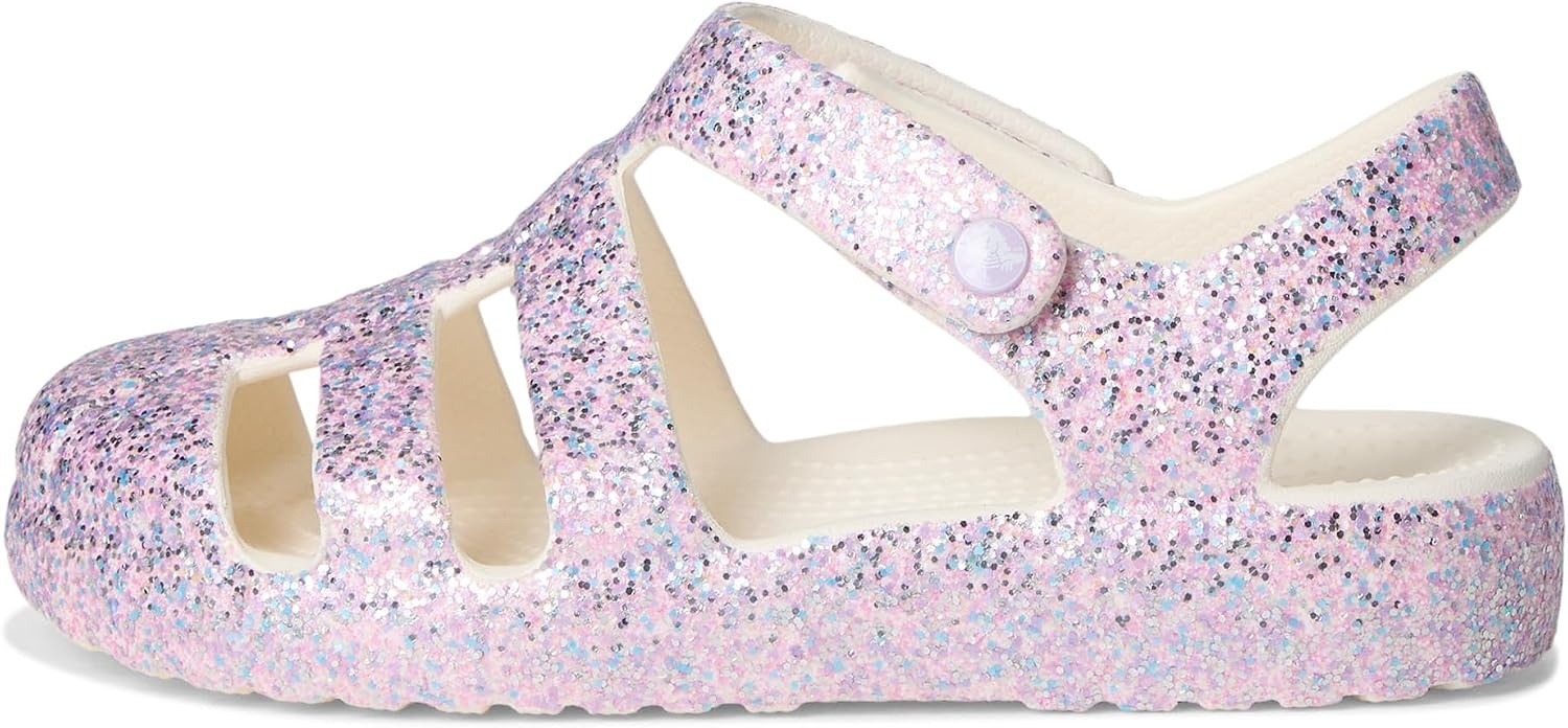image:imageCrocs Kids Classic Fisherman Sandals Casual SandalsChalk Glitter