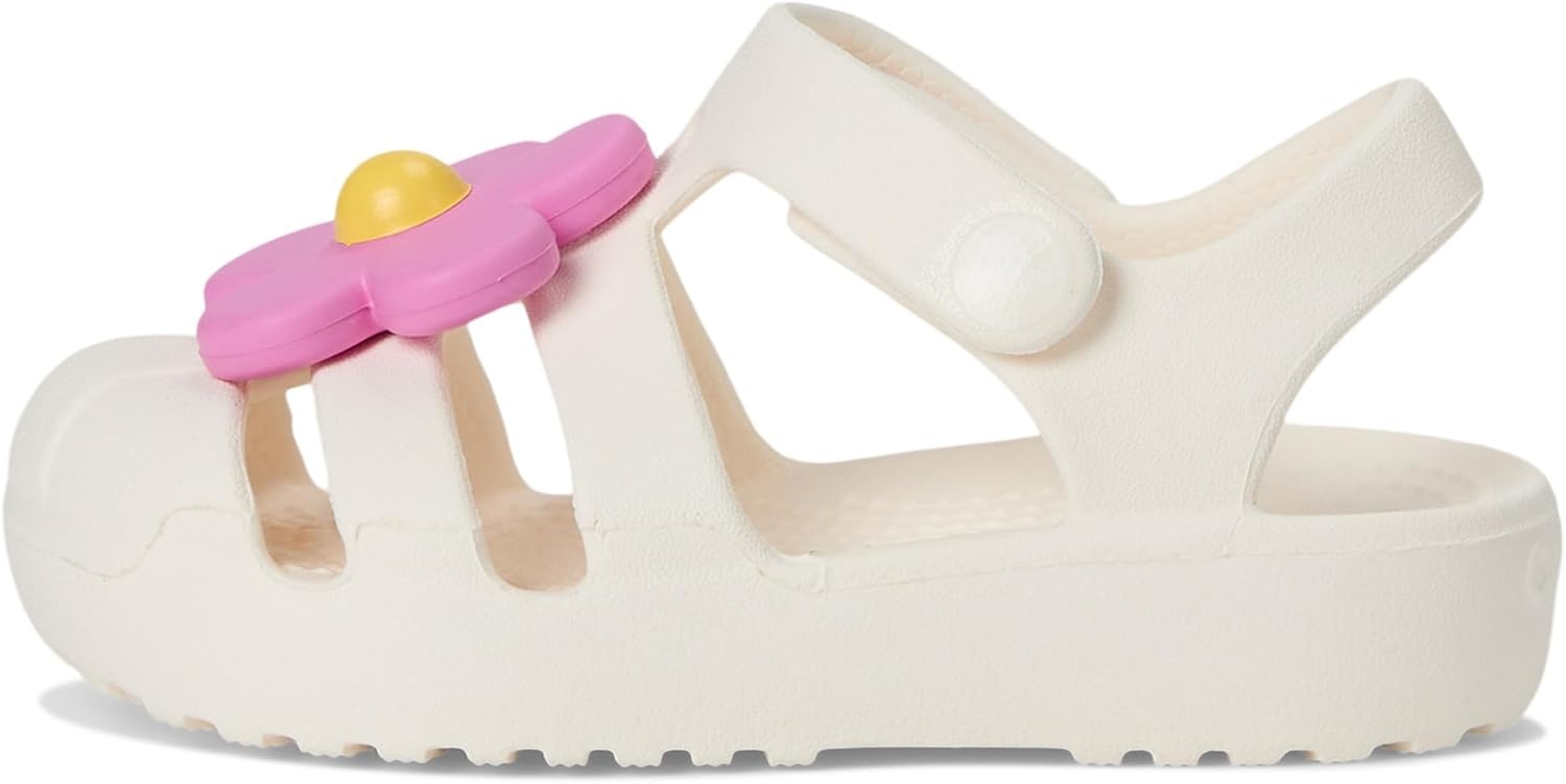 image:imageCrocs Kids Classic Fisherman Sandals Casual SandalsChalkFlower