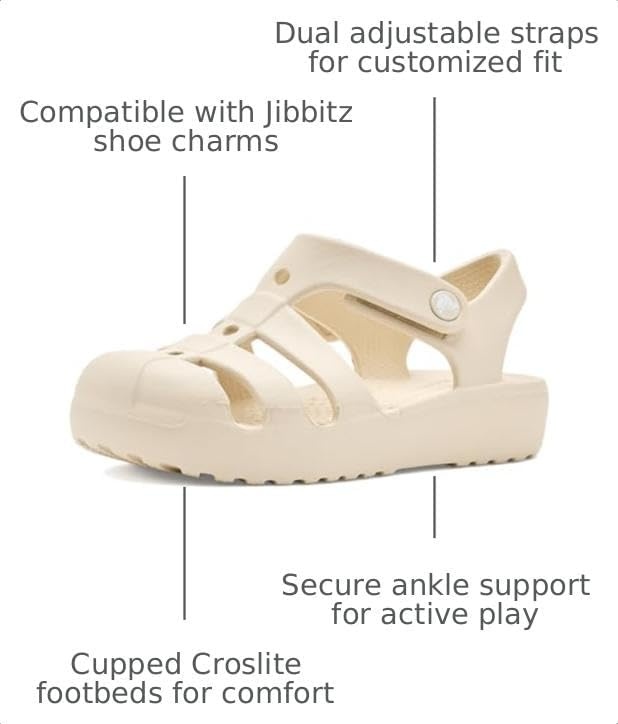 image:imageCrocs Kids Classic Fisherman Sandals Casual SandalsSandstone