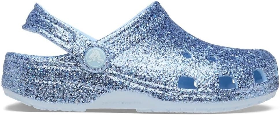 image:imageCrocs Kids Classic Glitter ClogBlue Frost Glitter