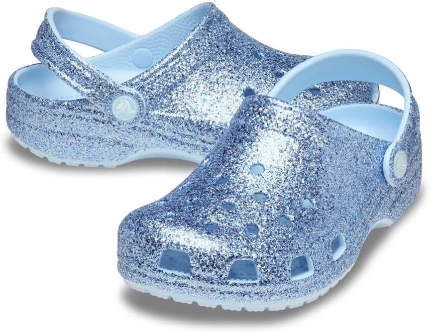 image:imageCrocs Kids Classic Glitter ClogBlue Frost Glitter