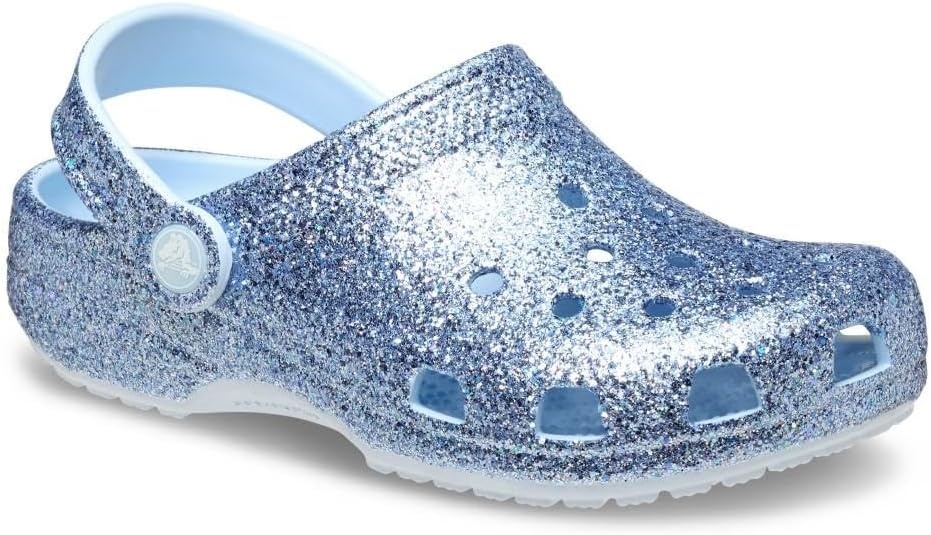 image:imageCrocs Kids Classic Glitter ClogBlue Frost Glitter