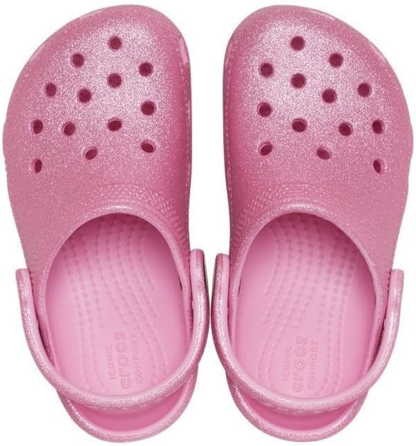 image:imageCrocs Kids Classic Glitter ClogPink Tweed Glitter
