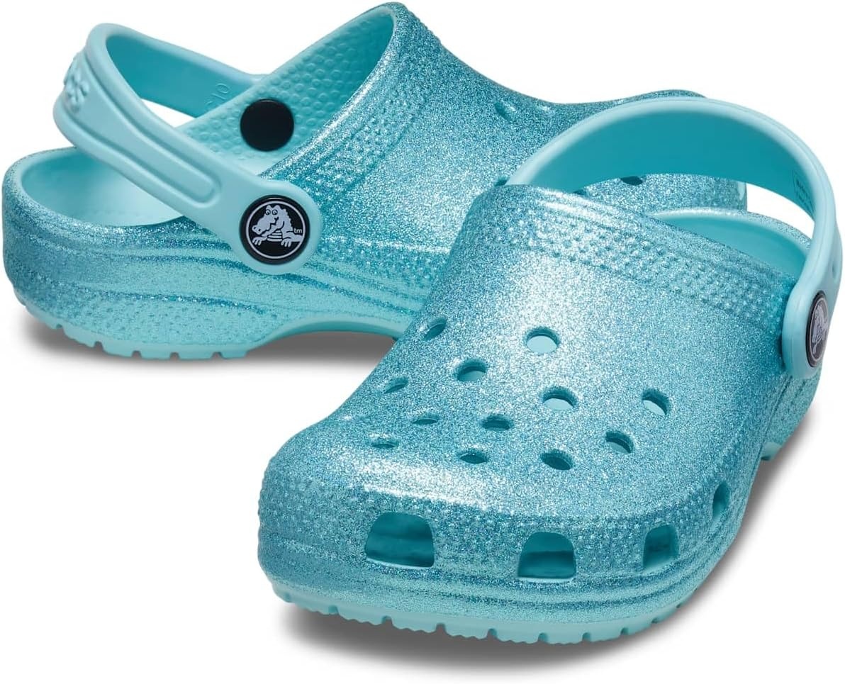 image:imageCrocs Kids Classic Glitter ClogPure Water
