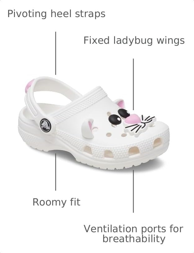 image:imageCrocs Kids Classic I Am ClogsWhitePink Tweed Cat