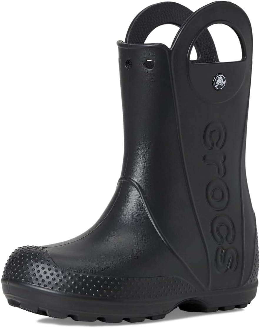 image:imageCrocs Kids Handle It Rain Boots Waterproof Slip On Shoes Kids Rain BootsBlack