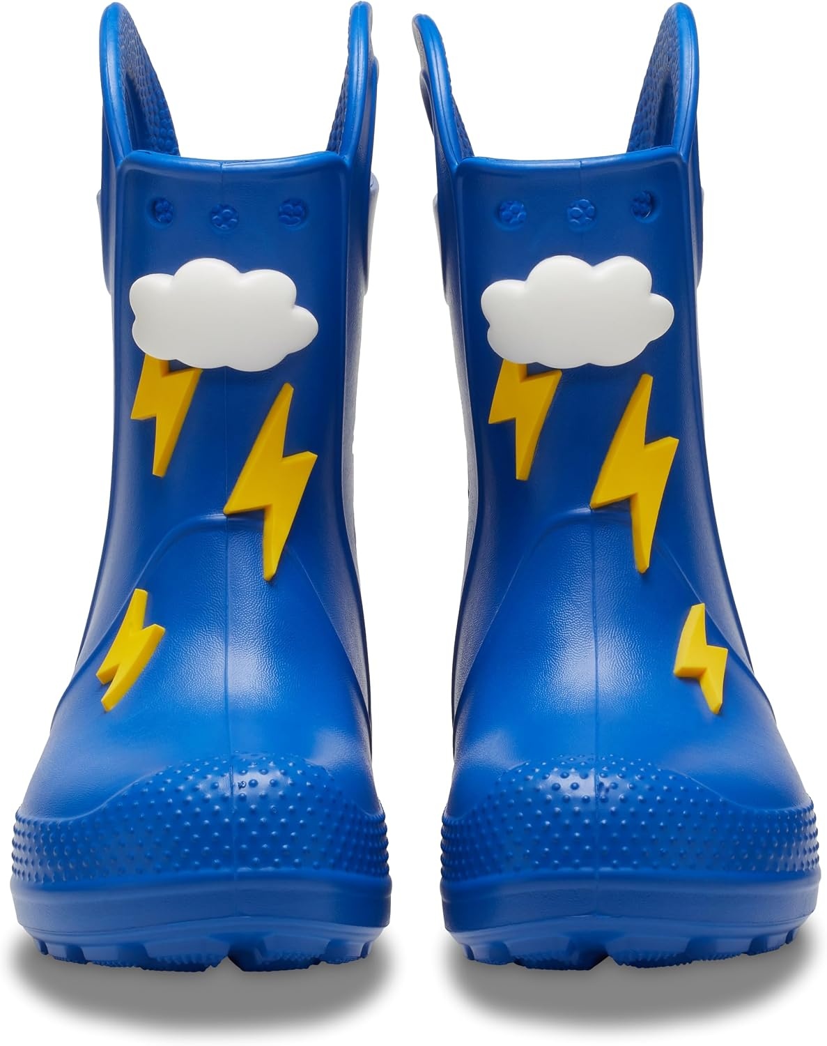 image:imageCrocs Kids Handle It Rain Boots Waterproof Slip On Shoes Kids Rain BootsBlueLightning Bolt