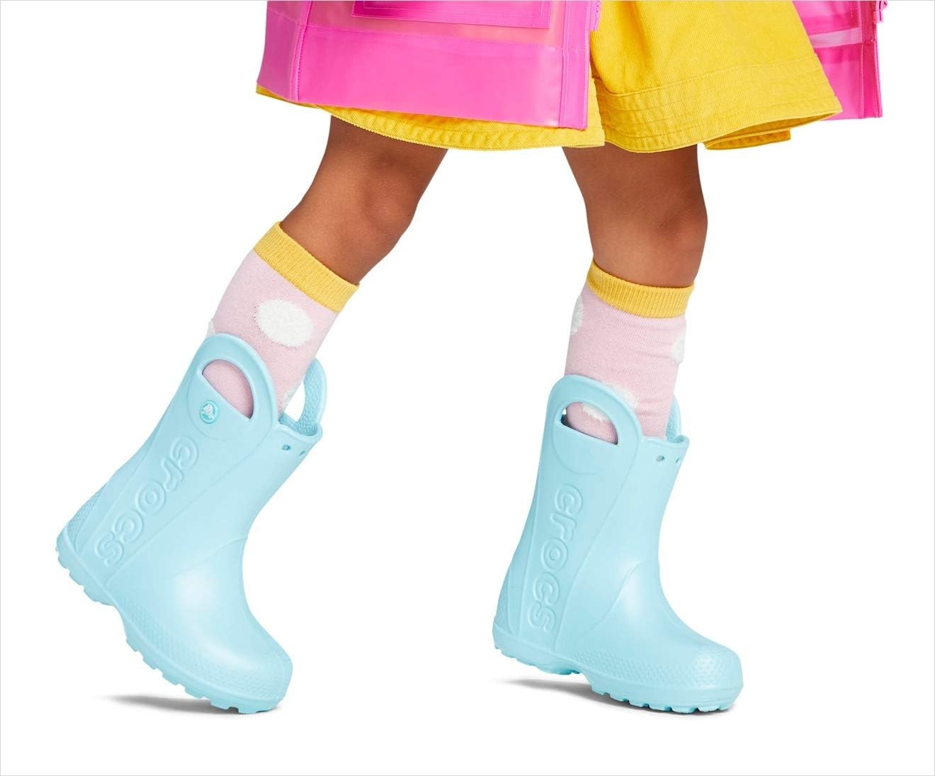 image:imageCrocs Kids Handle It Rain Boots Waterproof Slip On Shoes Kids Rain BootsCandy Pink