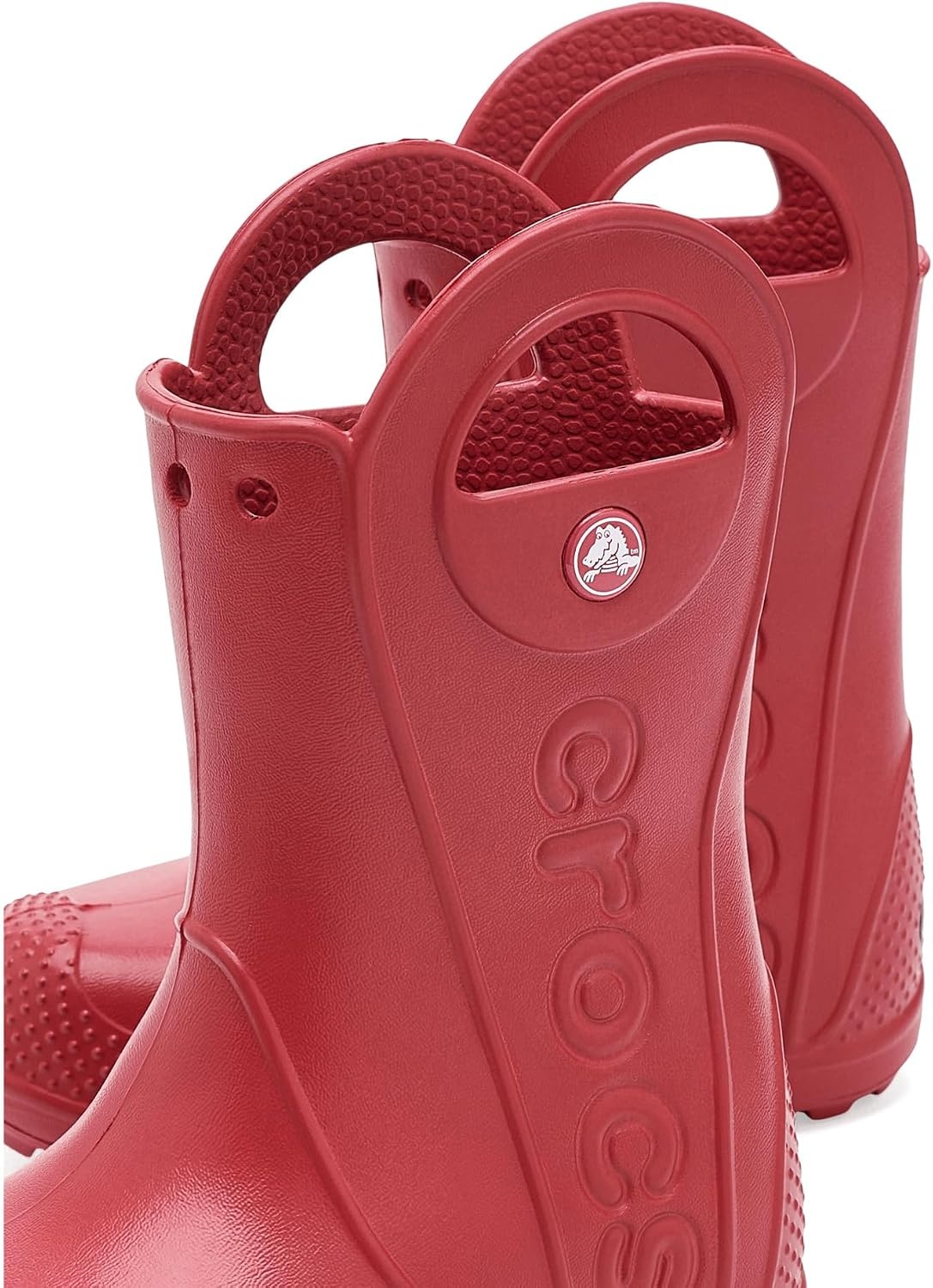 image:imageCrocs Kids Handle It Rain Boots Waterproof Slip On Shoes Kids Rain BootsCourt Red