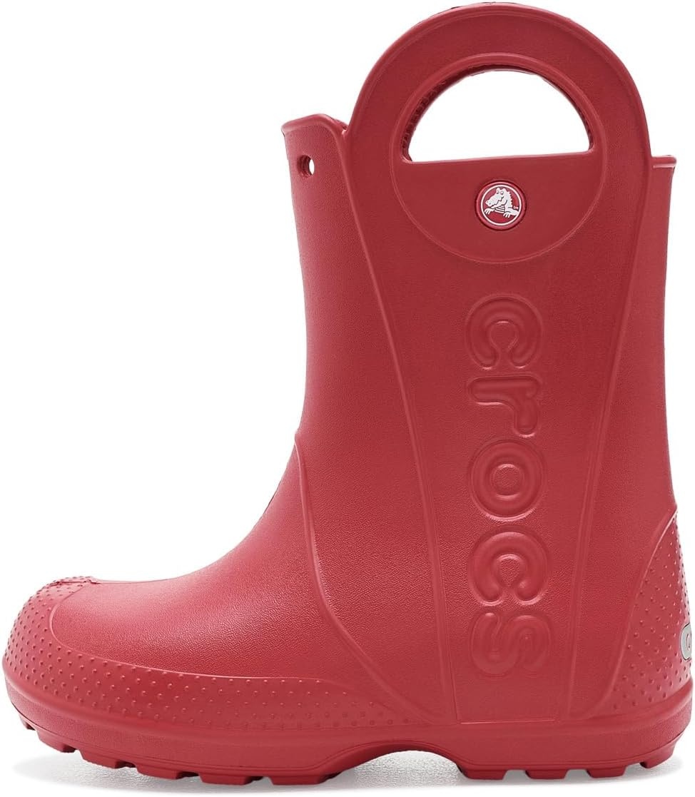 image:imageCrocs Kids Handle It Rain Boots Waterproof Slip On Shoes Kids Rain BootsCourt Red
