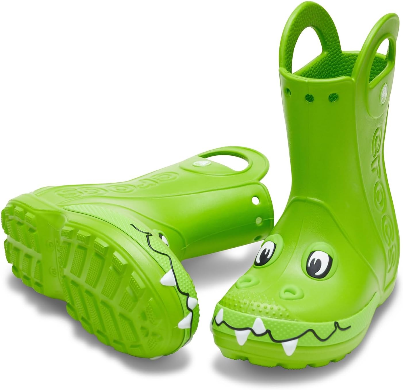 image:imageCrocs Kids Handle It Rain Boots Waterproof Slip On Shoes Kids Rain BootsCrocs Green