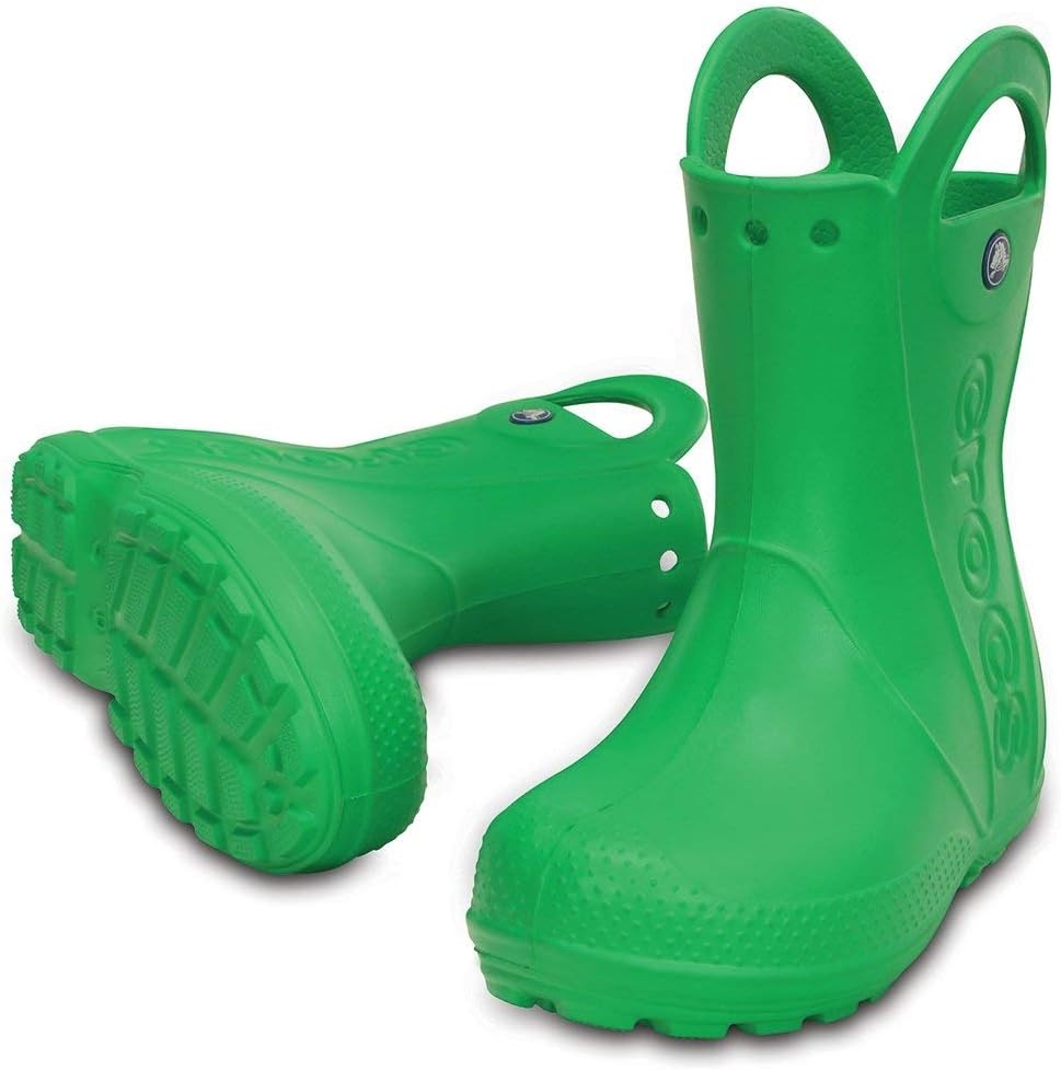 image:imageCrocs Kids Handle It Rain Boots Waterproof Slip On Shoes Kids Rain BootsGrass Green