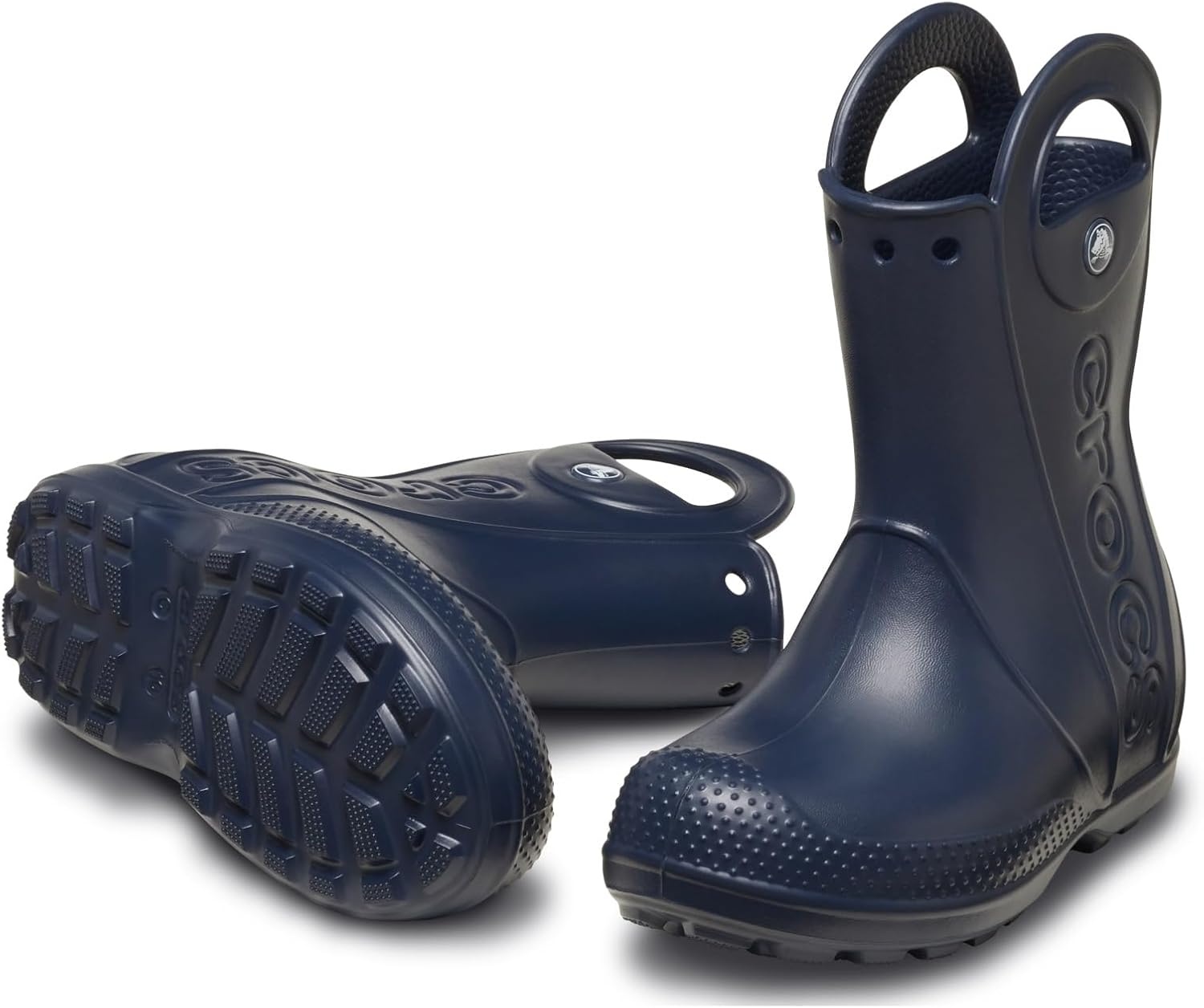 image:imageCrocs Kids Handle It Rain Boots Waterproof Slip On Shoes Kids Rain BootsNavy Blue