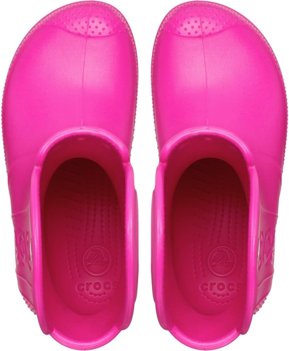 image:imageCrocs Kids Handle It Rain Boots Waterproof Slip On Shoes Kids Rain BootsPink Crush