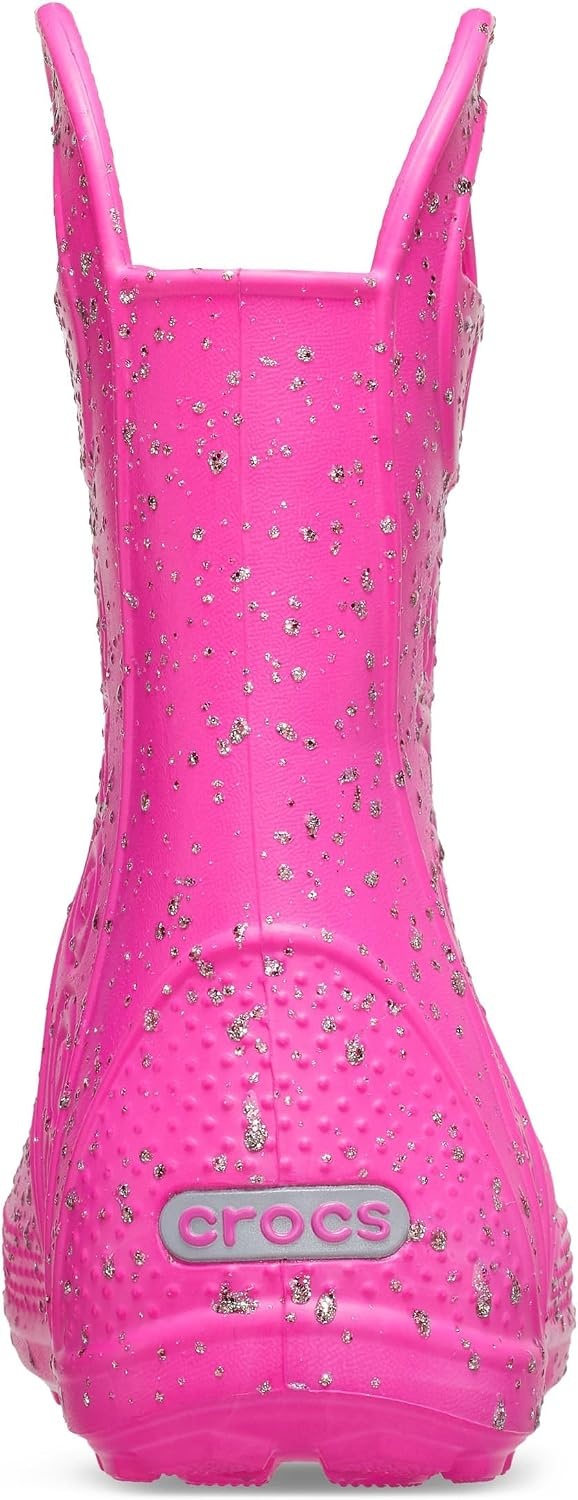 image:imageCrocs Kids Handle It Rain Boots Waterproof Slip On Shoes Kids Rain BootsPink Crush Glitter