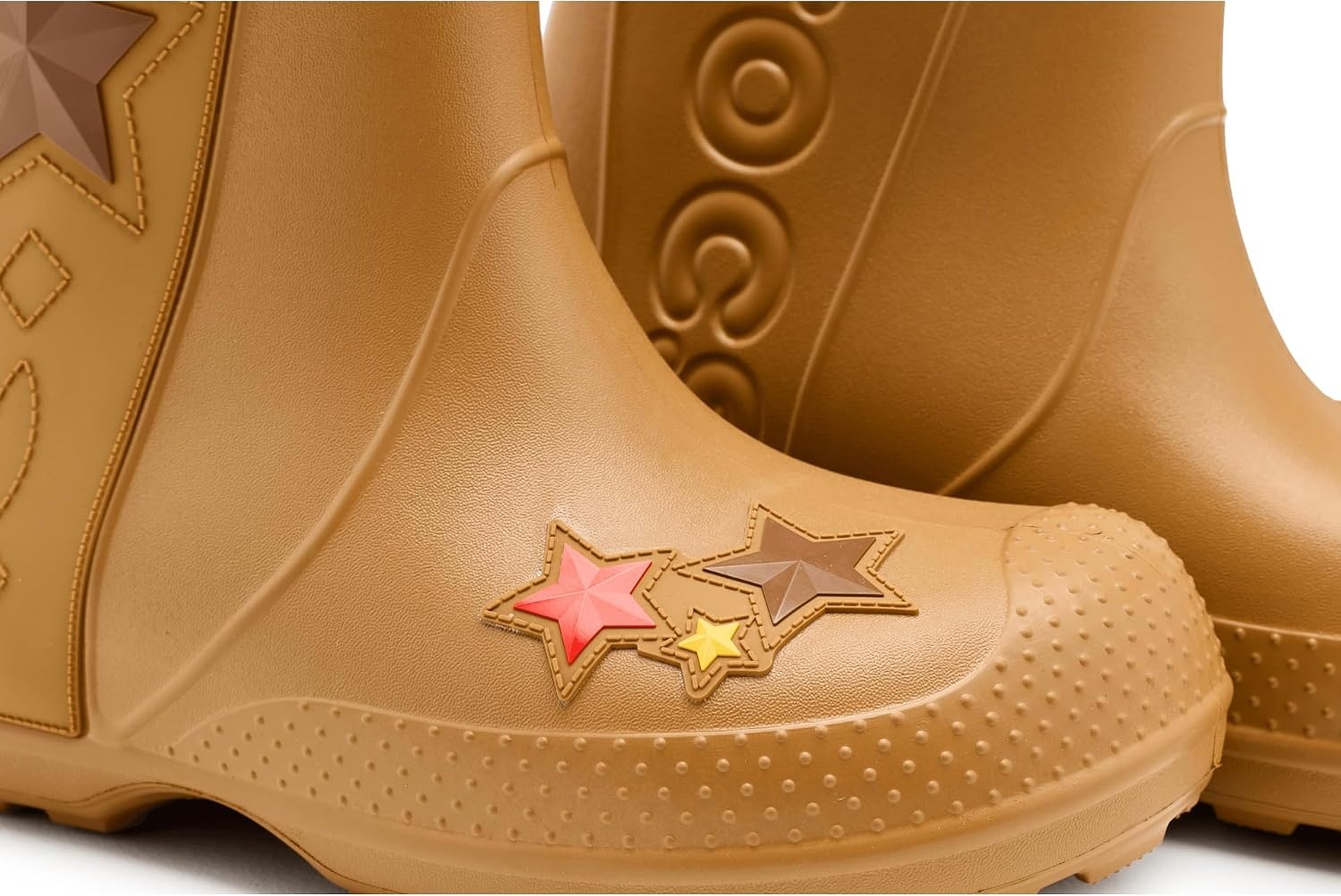 image:imageCrocs Kids Handle It Rain Boots Waterproof Slip On Shoes Kids Rain BootsWestern Umber