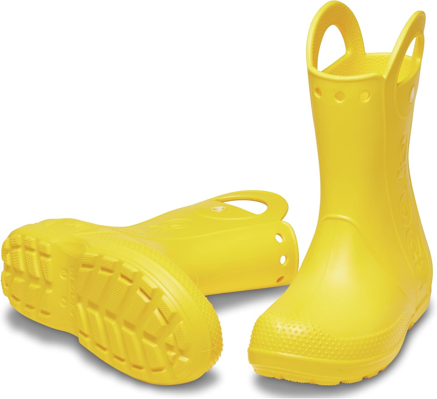 image:imageCrocs Kids Handle It Rain Boots Waterproof Slip On Shoes Kids Rain BootsYellowYellow