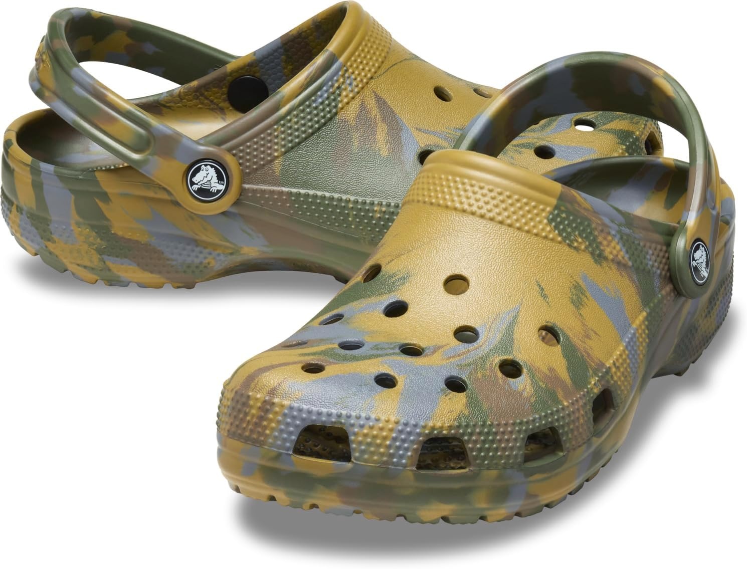 image:imageCrocs Unisex Adult Classic Marbled Tiedye Clogs Casual ShoesAloeMulti