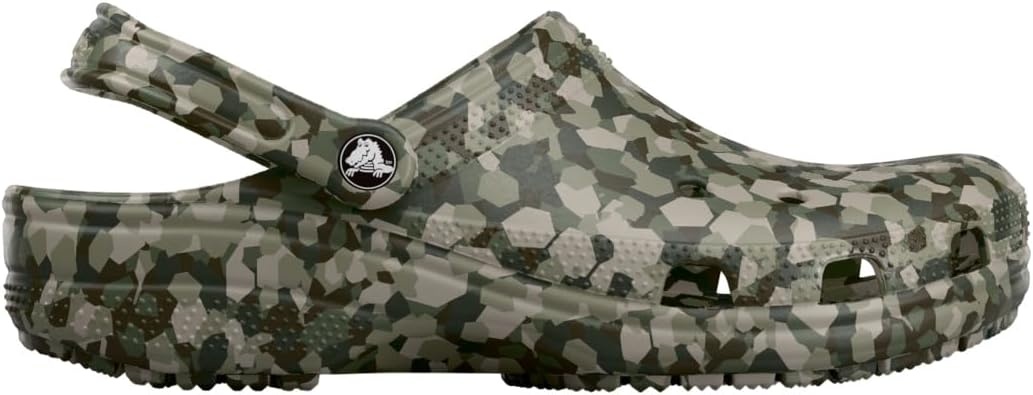 image:imageCrocs Unisex Adult Classic Marbled Tiedye Clogs Casual ShoesArmy GreenMulti Confetti