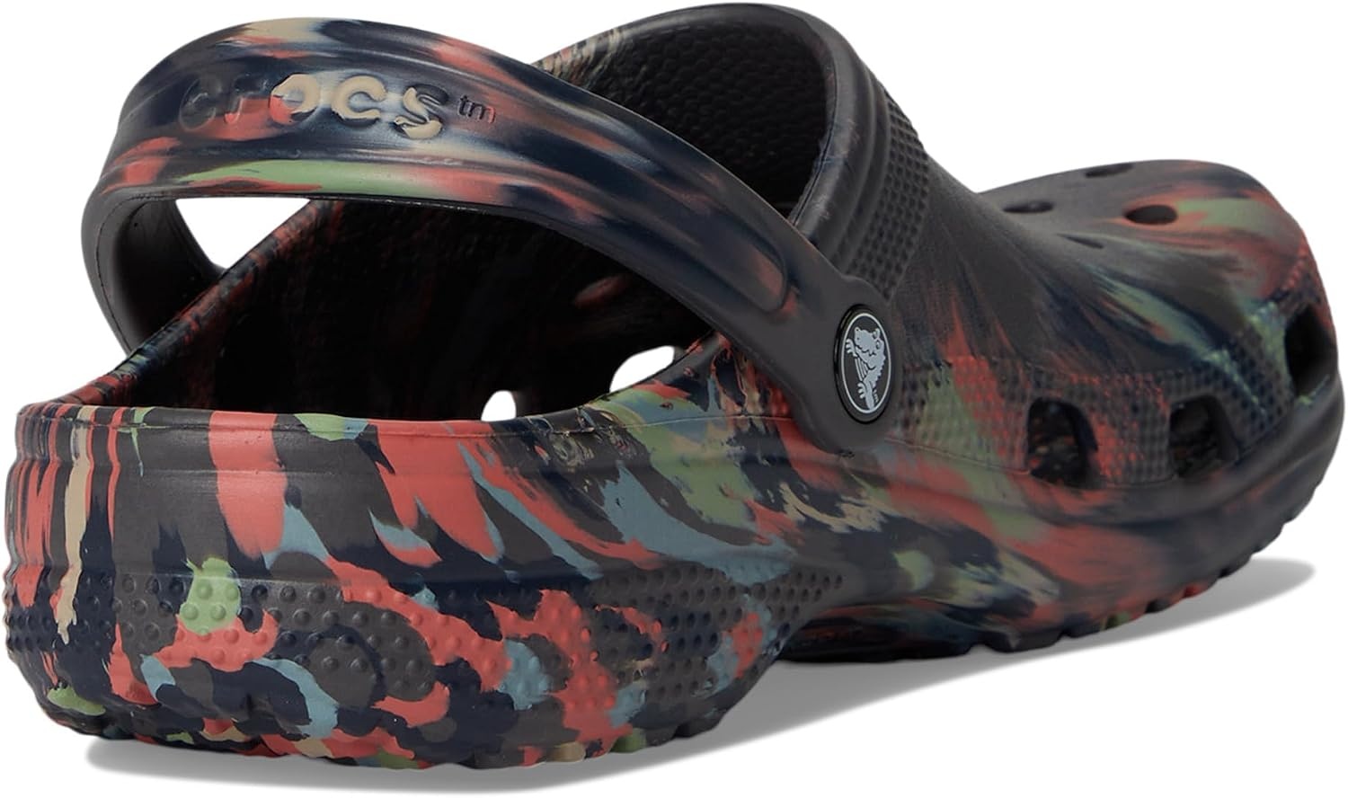image:imageCrocs Unisex Adult Classic Marbled Tiedye Clogs Casual ShoesBlack SandMulti
