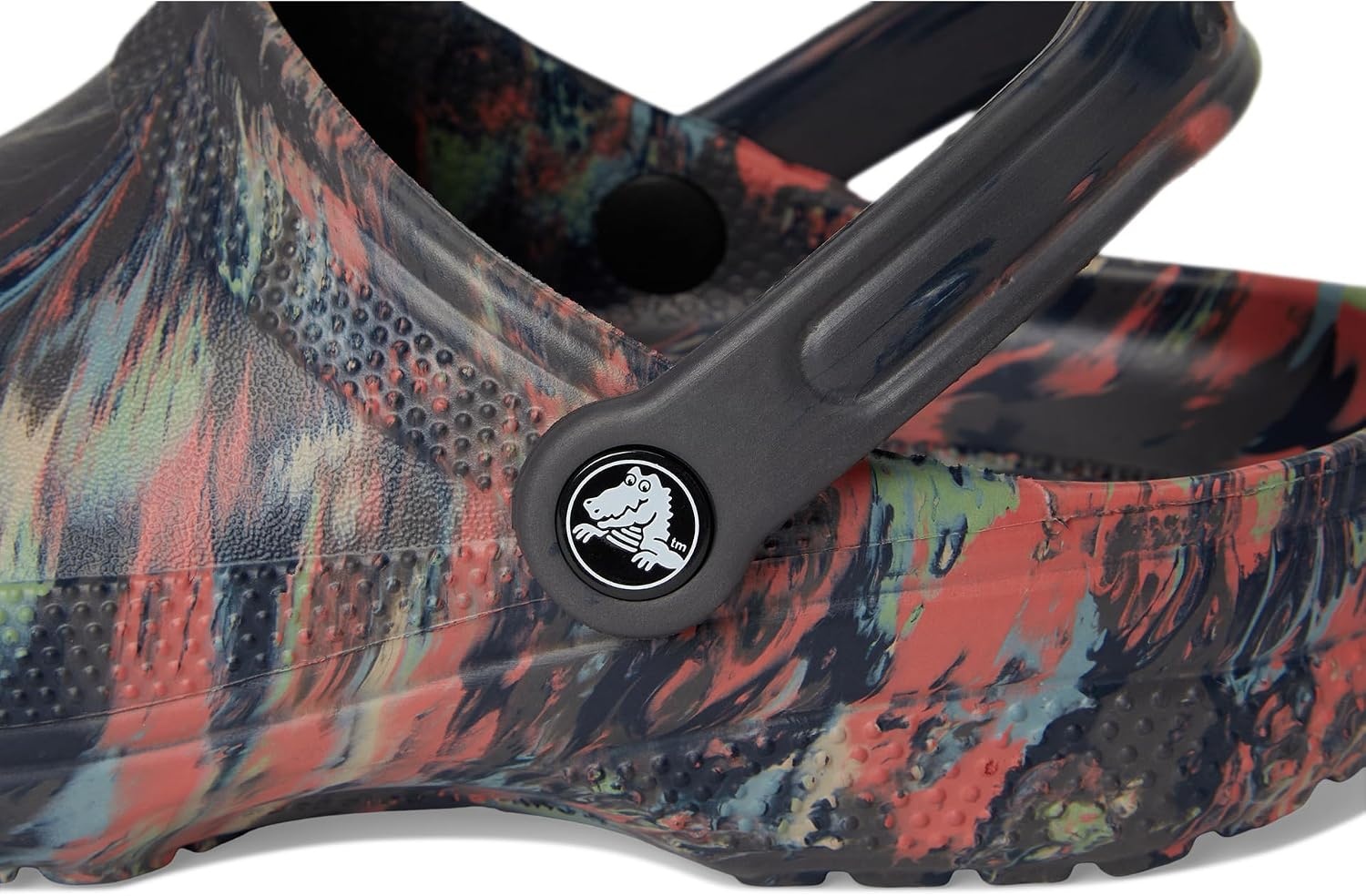 image:imageCrocs Unisex Adult Classic Marbled Tiedye Clogs Casual ShoesBlack SandMulti