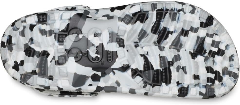 image:imageCrocs Unisex Adult Classic Marbled Tiedye Clogs Casual ShoesBlackWhite Confetti